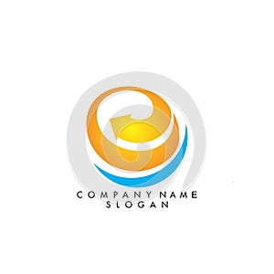 Letter e logo design