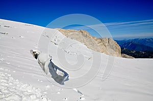 Crevasse in Dachstein Glacier