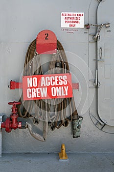 Crew Only Sign