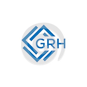 CRH letter logo design on white background. CRH creative circle letter logo concept. CRH letter design photo