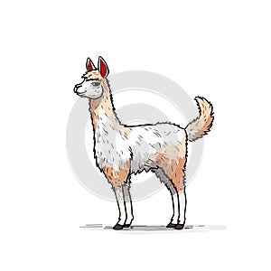 Cria hand-drawn illustration. Cria. Vector doodle style cartoon illustration