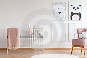 Crib in baby room