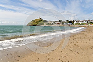 Criccieth beach in North Wales