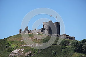 Criccieth Castle Ruins, Gwynedd, North Wales.