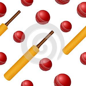 Cricket ball bat seamless backgroung