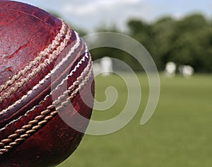 Cricket Ball Close Up