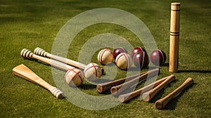 cricket balls with wicket generated by AI tool