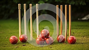 cricket balls with wicket generated by AI tool