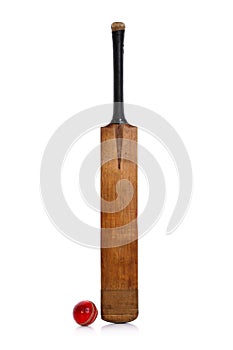 Cricket bat and ball