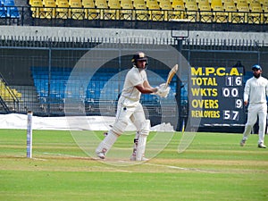 Cricket Batsman, Playing Shot.