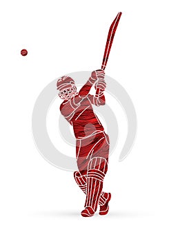 Cricket batsman sport player action cartoon graphicCricket bowler sport player action cartoon graphicCricket batsman sport player