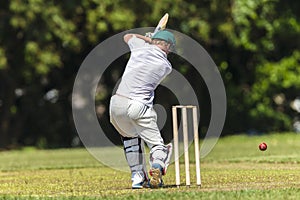 Cricket Batsman Strike Ball