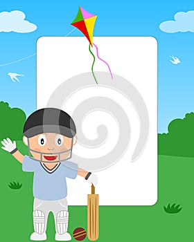 Cricket Boy Photo Frame