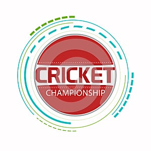 Cricket Championship concept with ball.