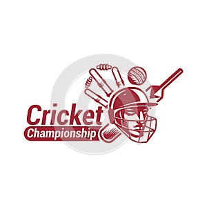 Cricket Championship with creative design illustration.