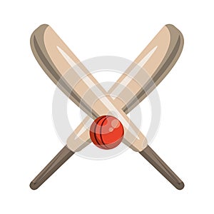 Cricket equiment elements icon cartoon