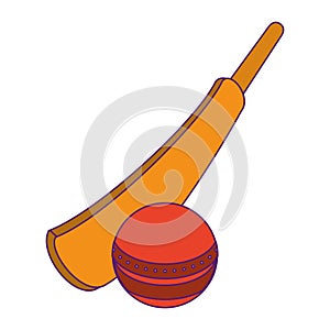Cricket equiment elements icon cartoon