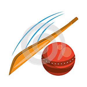 Cricket equiment elements icon cartoon