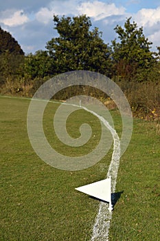 Cricket field boundary line