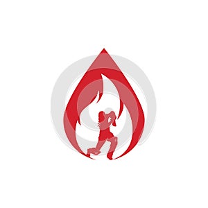 Cricket fire drop logo icon.