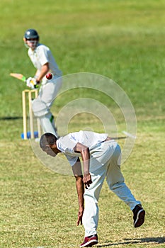 Cricket Game Action Bowler Batsman