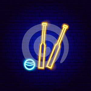 Cricket Game Neon Sign