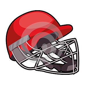 cricket helmet illustration