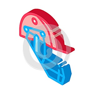 Cricket Helmet isometric icon vector illustration