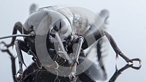 Cricket insect or Gryllidae isolated on a white background close up