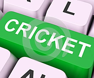 Cricket Key Means Sport Or Match