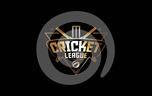 Cricket League logo with black background
