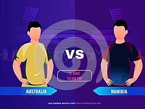 Cricket Match Between Australia VS Namibia Player Team, Advertising Poster