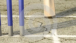 Cricket Pitch Ball And Wickets