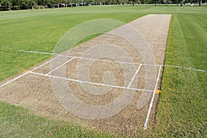 Cricket pitch empty photo