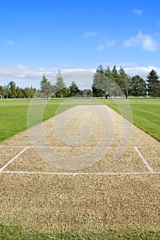 Cricket pitch empty