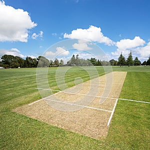 Cricket pitch empty