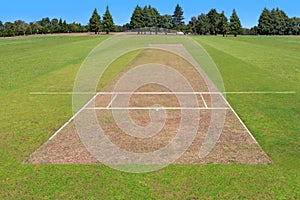 Cricket pitch empty summer sport green grass field background