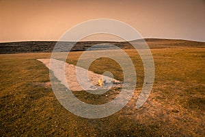 Cricket Pitch On a Hill