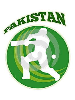 Cricket player batsman batting retro Pakistan