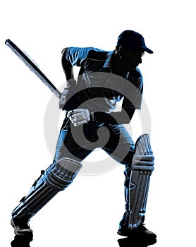 Cricket player batsman silhouette