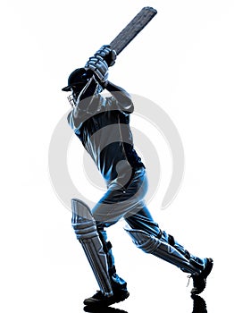 Cricket player batsman silhouette