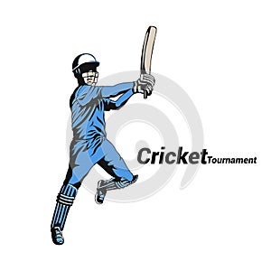 Cricket player batsman vector illustration design. photo