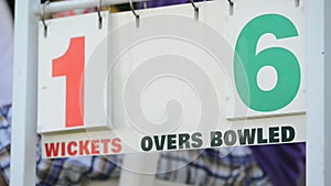 Cricket score board