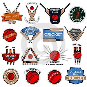 Cricket sports bat, ball and wicket