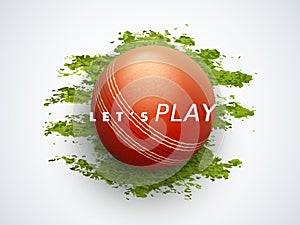 Cricket sports concept with ball.