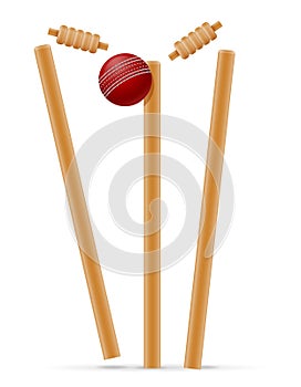 Cricket sports game stock vector illustration