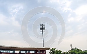 Cricket stadium flood lights poles at Delhi, India, Cricket Stadium Lights