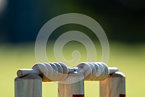 Cricket Stumps in Summer Time