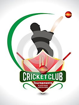 Cricket Tournament Text Background Wtih Ball