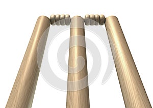 Cricket Wickets Front Isolated